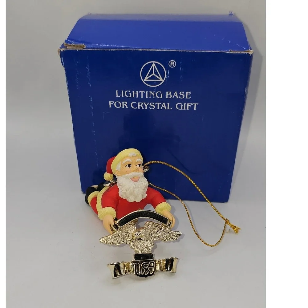 Harley-Davidson Christmas Ornament Lot of 3 Ridin Cool Santa Motorcycle Boxed